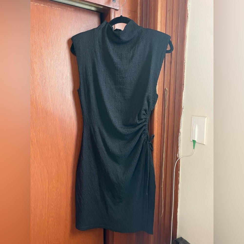 ASTR the Label black tie side mini dress